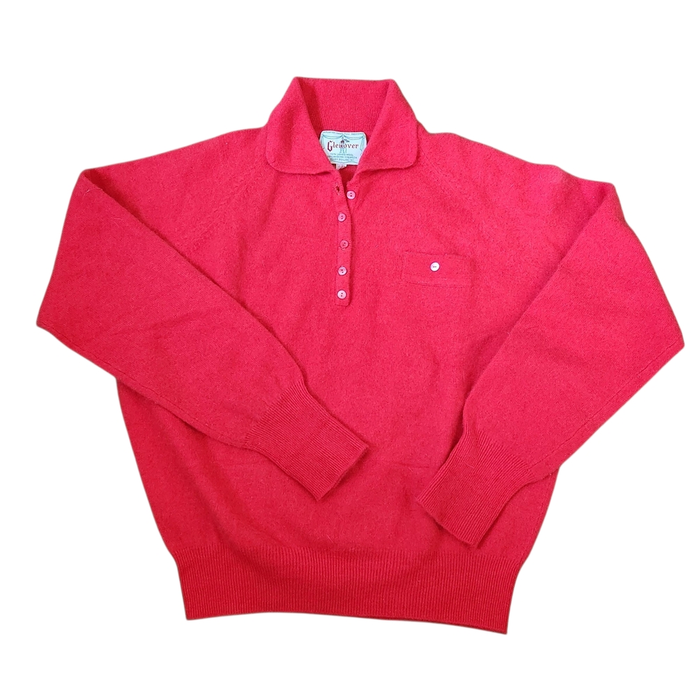 Glenover Henry Pollak Sweater Vintage Red  Imported Full Fashion 38